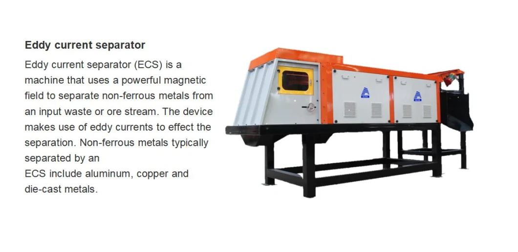 Non Ferrous Metal Eddy Current Sorter for Removing Aluminium, Separate Non-Magnetic Metals, Non Ferrous Metal Separator